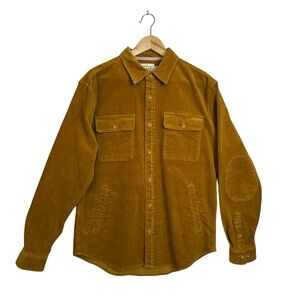 THE NORMAL BRAND Mustard Tan Heavy Corduroy Shirt Jacket Size Large